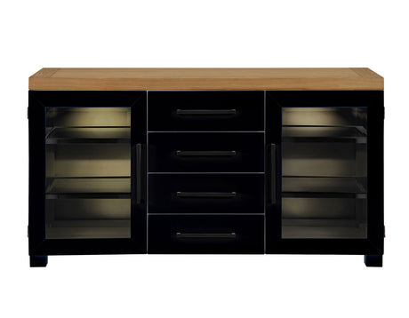 Magnolia Oak/Black 5-Piece 72-108-inch Dining Set from Steve Silver - Luna Furniture