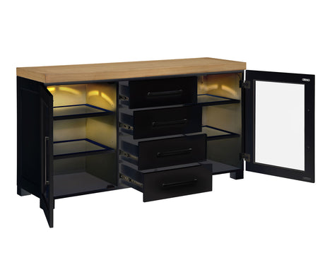 Magnolia Oak/Black 5-Piece 72-108-inch Dining Set from Steve Silver - Luna Furniture