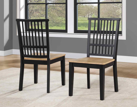 Magnolia Oak/Black 5-Piece 72-108-inch Dining Set from Steve Silver - Luna Furniture