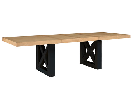 Magnolia 72-108-inch Table, Black Base from Steve Silver - Luna Furniture