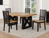 Magnolia Oak/Black 5-Piece 72-108-inch Dining Set from Steve Silver - Luna Furniture