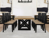 Magnolia Oak/Black 5-Piece 72-108-inch Dining Set from Steve Silver - Luna Furniture