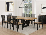 Magnolia Oak/Black 5-Piece 72-108-inch Dining Set from Steve Silver - Luna Furniture