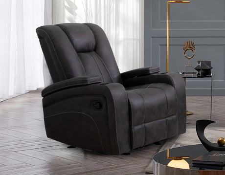 Marlow Charcoal Manual Recliner from Steve Silver - Luna Furniture