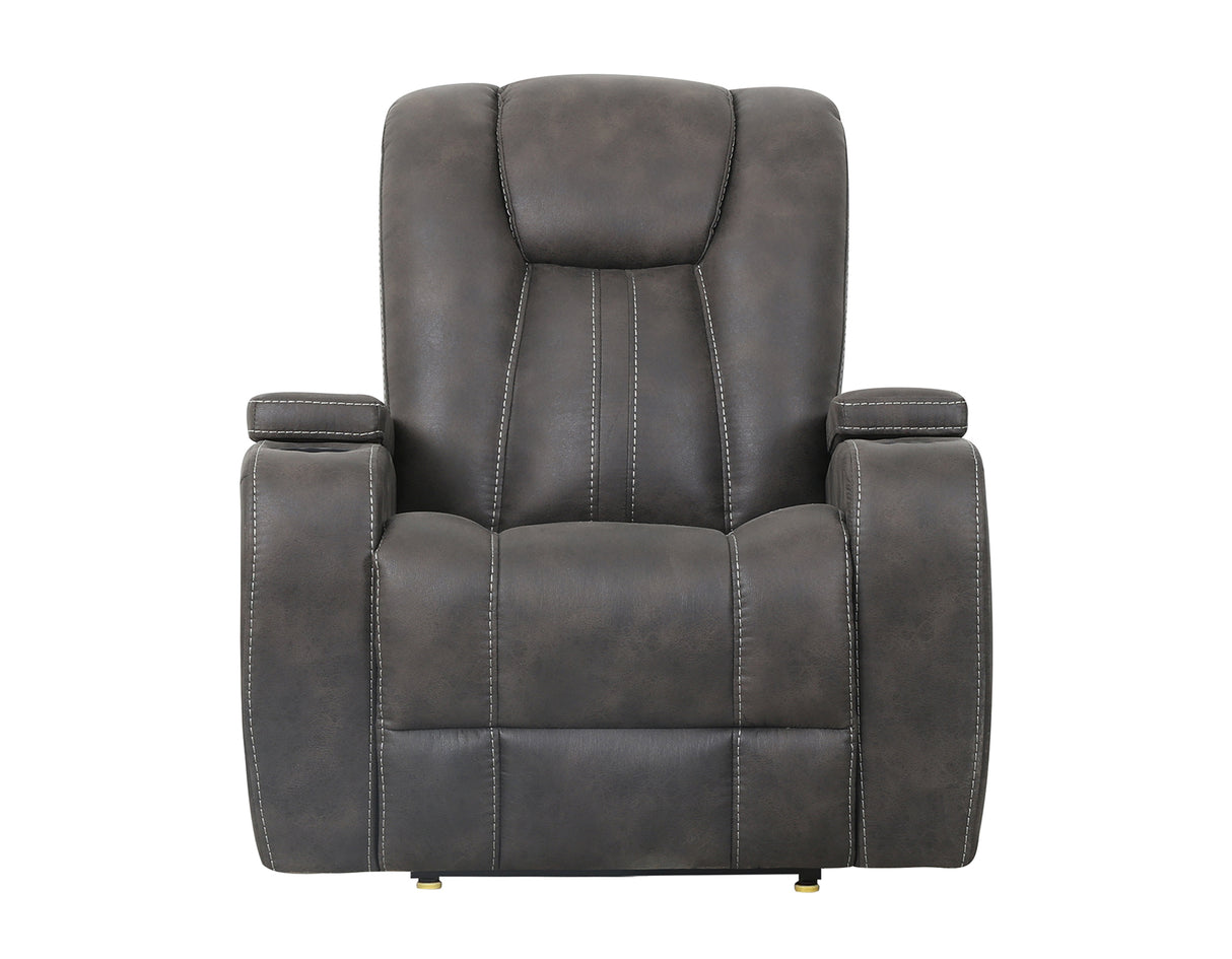 Marlow Charcoal Manual Recliner from Steve Silver - Luna Furniture