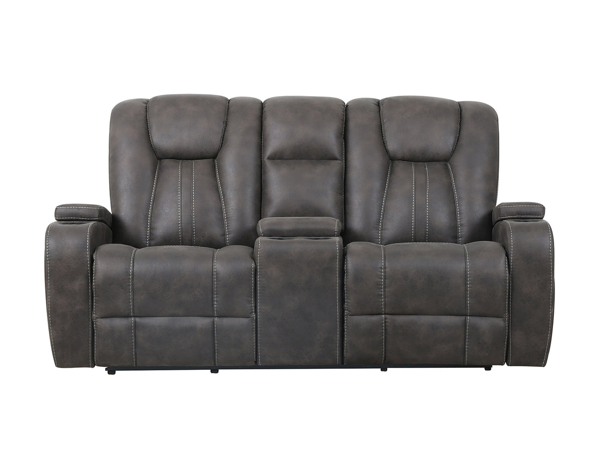 Marlow Charcoal Manual Reclining Loveseat from Steve Silver - Luna Furniture