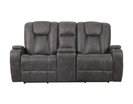 Marlow Charcoal Manual Reclining Loveseat from Steve Silver - Luna Furniture