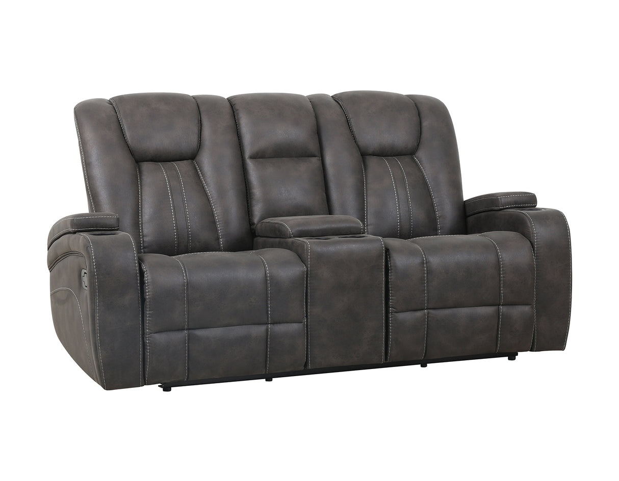 Marlow Charcoal Manual Reclining Loveseat from Steve Silver - Luna Furniture