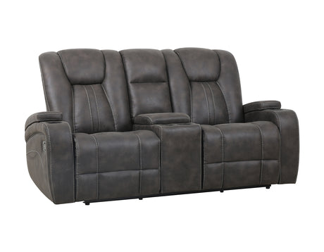 Marlow Charcoal Manual Reclining Loveseat from Steve Silver - Luna Furniture