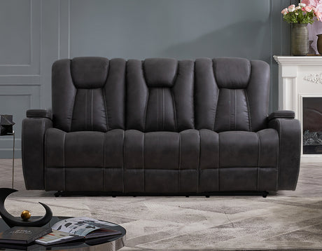 Marlow Charcoal Manual Reclining Sofa from Steve Silver - Luna Furniture