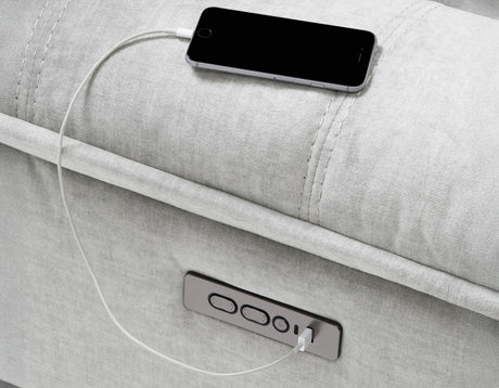 Olsen 6-Piece Dual-Power Zero-Gravity Reclining Sectional, Silver from Steve Silver - Luna Furniture