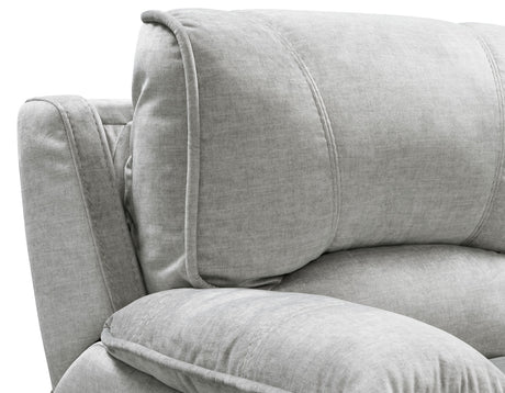 Olsen 3-Piece Dual-Power Reclining Set, Silver – Sofa, Loveseat, Recliner from Steve Silver - Luna Furniture