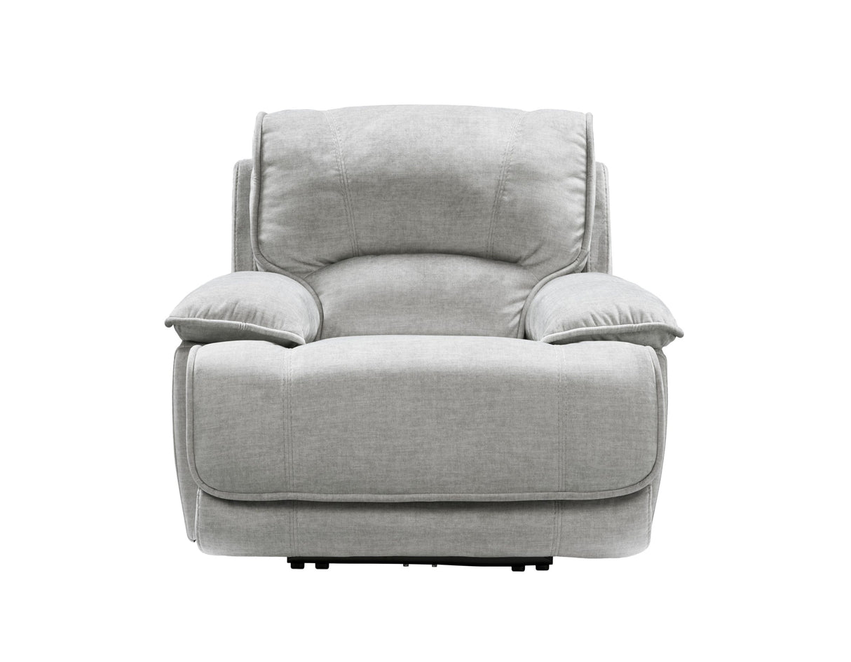 Olsen 3-Piece Dual-Power Reclining Set, Silver – Sofa, Loveseat, Recliner from Steve Silver - Luna Furniture