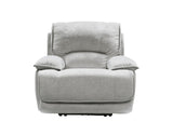 Olsen 3-Piece Dual-Power Reclining Set, Silver – Sofa, Loveseat, Recliner from Steve Silver - Luna Furniture