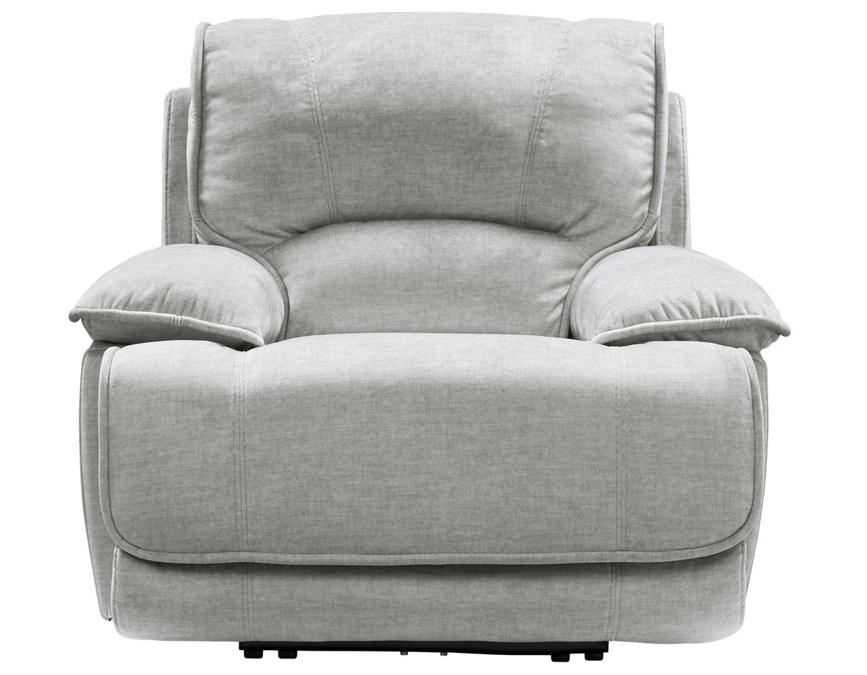Olsen 3-Piece Dual-Power Reclining Set, Silver – Sofa, Loveseat, Recliner from Steve Silver - Luna Furniture