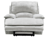 Olsen 3-Piece Dual-Power Reclining Set, Silver – Sofa, Loveseat, Recliner from Steve Silver - Luna Furniture