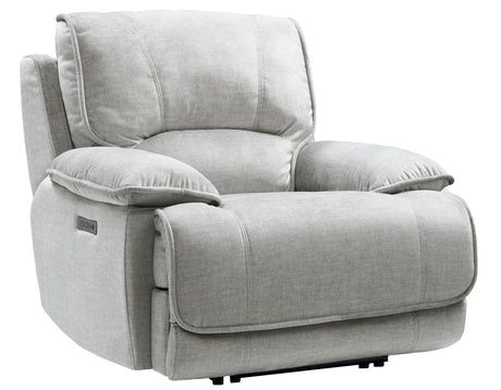 Olsen 3-Piece Dual-Power Reclining Set, Silver – Sofa, Loveseat, Recliner from Steve Silver - Luna Furniture