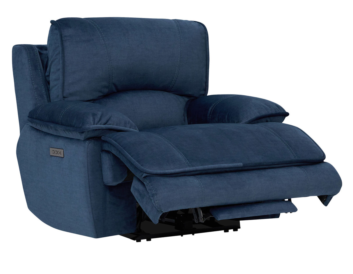 Olsen 3-Piece Dual-Power Reclining Set, Indigo – Sofa, Loveseat, Recliner from Steve Silver - Luna Furniture