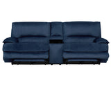 Olsen 3-Piece Dual-Power Zero-Gravity Modular Reclining Console Loveseat, Indigo from Steve Silver - Luna Furniture