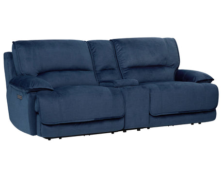 Olsen 3-Piece Dual-Power Zero-Gravity Modular Reclining Console Loveseat, Indigo from Steve Silver - Luna Furniture