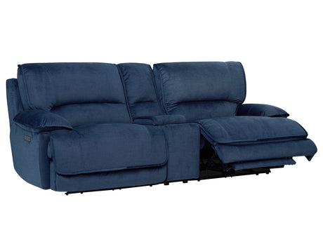 Olsen 3-Piece Dual-Power Reclining Set, Indigo – Sofa, Loveseat, Recliner from Steve Silver - Luna Furniture