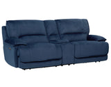 Olsen 3-Piece Dual-Power Reclining Set, Indigo – Sofa, Loveseat, Recliner from Steve Silver - Luna Furniture