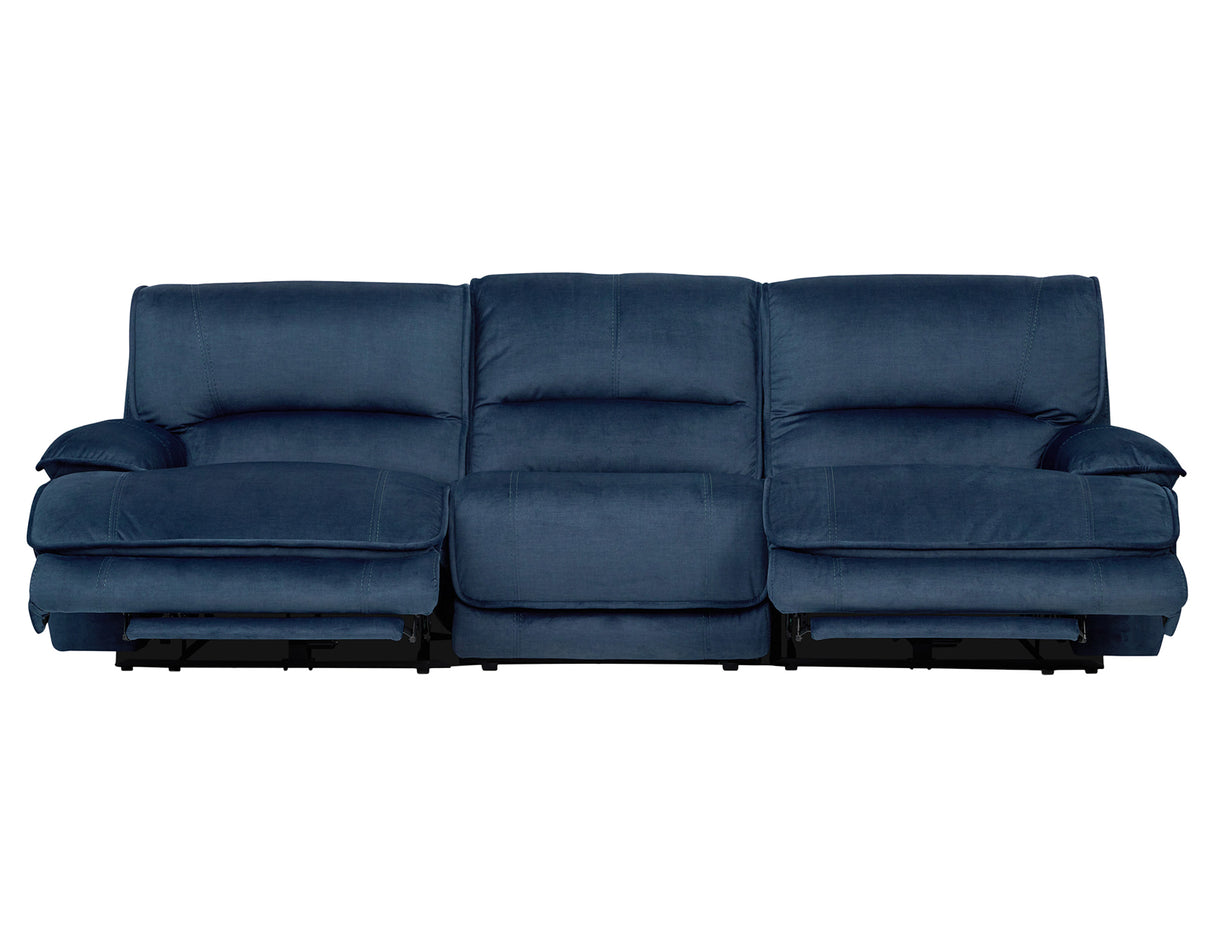 Olsen 3-Piece Dual-Power Reclining Set, Indigo – Sofa, Loveseat, Recliner from Steve Silver - Luna Furniture