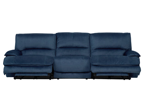 Olsen 3-Piece Dual-Power Reclining Set, Indigo – Sofa, Loveseat, Recliner from Steve Silver - Luna Furniture