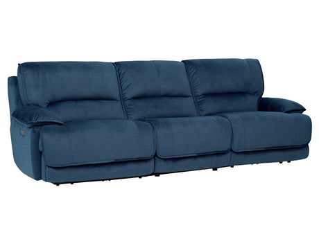 Olsen 3-Piece Dual-Power Reclining Set, Indigo – Sofa, Loveseat, Recliner from Steve Silver - Luna Furniture