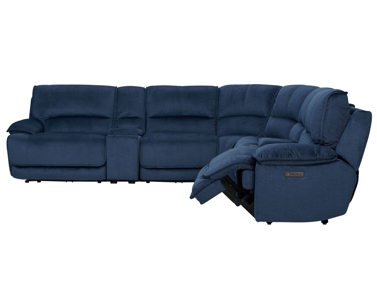 Olsen 6-Piece Dual-Power Zero-Gravity Reclining Sectional, Indigo from Steve Silver - Luna Furniture