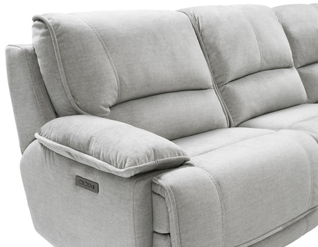 Olsen 3-Piece Dual-Power Reclining Set, Silver – Sofa, Loveseat, Recliner from Steve Silver - Luna Furniture