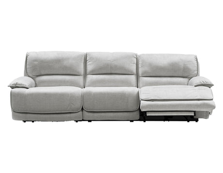Olsen 3-Piece Dual-Power Reclining Set, Silver – Sofa, Loveseat, Recliner from Steve Silver - Luna Furniture