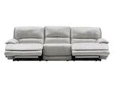 Olsen 3-Piece Dual-Power Reclining Set, Silver – Sofa, Loveseat, Recliner from Steve Silver - Luna Furniture