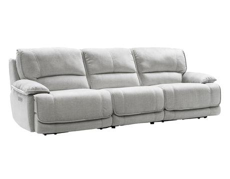 Olsen 3-Piece Dual-Power Zero-Gravity Modular Reclining Sofa, Silver from Steve Silver - Luna Furniture