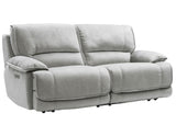 Olsen 3-Piece Dual-Power Zero-Gravity Modular Reclining Console Loveseat, Silver from Steve Silver - Luna Furniture