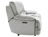 Olsen 3-Piece Dual-Power Zero-Gravity Modular Reclining Console Loveseat, Silver from Steve Silver - Luna Furniture