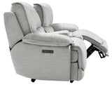Olsen 3-Piece Dual-Power Zero-Gravity Modular Reclining Console Loveseat, Silver from Steve Silver - Luna Furniture
