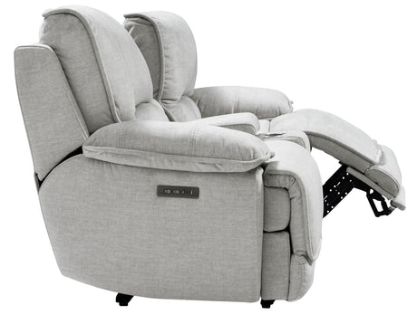 Olsen 3-Piece Dual-Power Zero-Gravity Modular Reclining Console Loveseat, Silver from Steve Silver - Luna Furniture