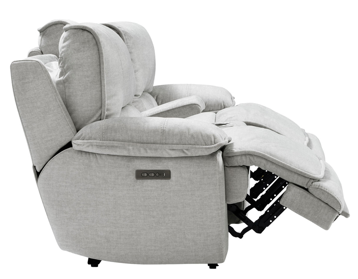 Olsen 3-Piece Dual-Power Reclining Set, Silver – Sofa, Loveseat, Recliner from Steve Silver - Luna Furniture
