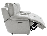 Olsen 3-Piece Dual-Power Reclining Set, Silver – Sofa, Loveseat, Recliner from Steve Silver - Luna Furniture