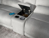 Olsen 3-Piece Dual-Power Zero-Gravity Modular Reclining Console Loveseat, Silver from Steve Silver - Luna Furniture