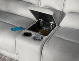 Olsen 3-Piece Dual-Power Reclining Set, Silver – Sofa, Loveseat, Recliner from Steve Silver - Luna Furniture