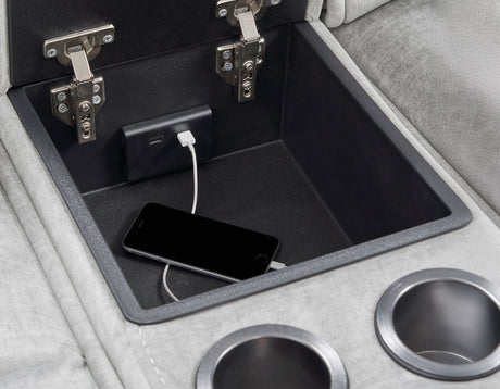 Olsen 3-Piece Dual-Power Reclining Set, Silver – Sofa, Loveseat, Recliner from Steve Silver - Luna Furniture