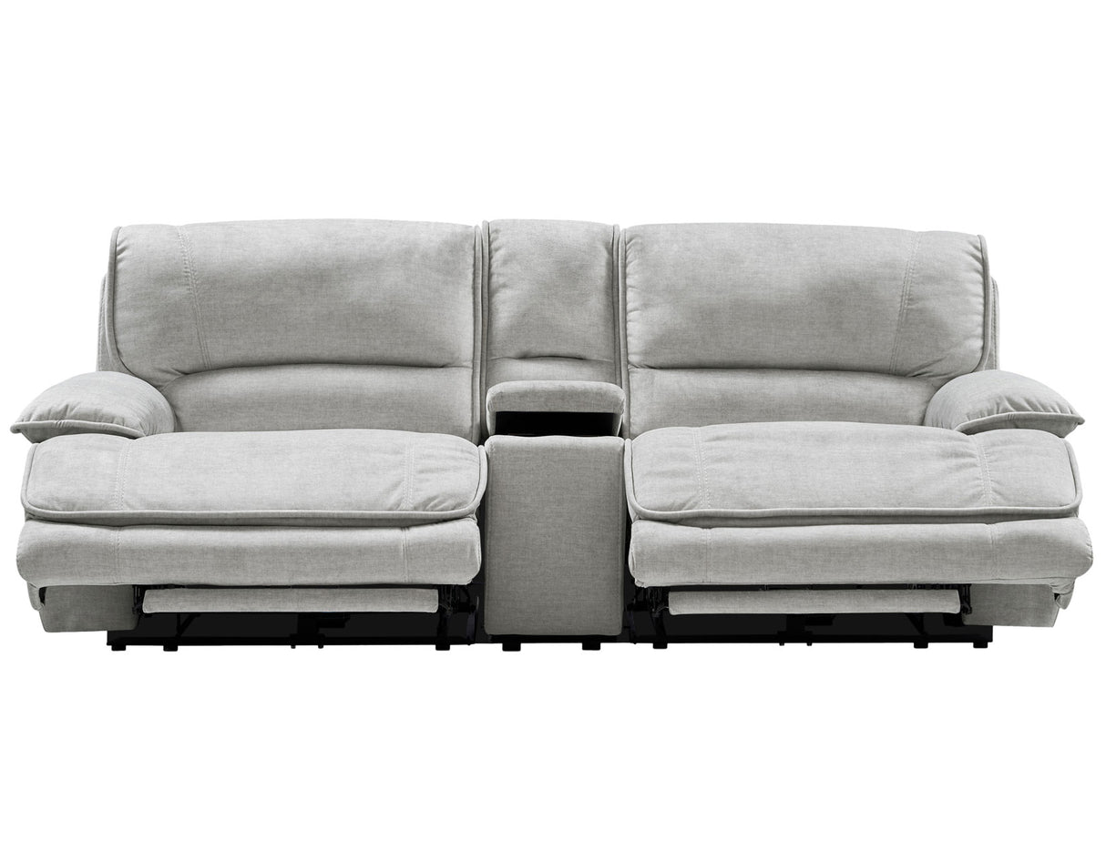 Olsen 3-Piece Dual-Power Reclining Set, Silver – Sofa, Loveseat, Recliner from Steve Silver - Luna Furniture