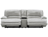 Olsen 3-Piece Dual-Power Reclining Set, Silver – Sofa, Loveseat, Recliner from Steve Silver - Luna Furniture