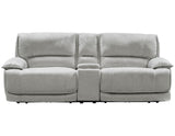 Olsen 3-Piece Dual-Power Zero-Gravity Modular Reclining Console Loveseat, Silver from Steve Silver - Luna Furniture