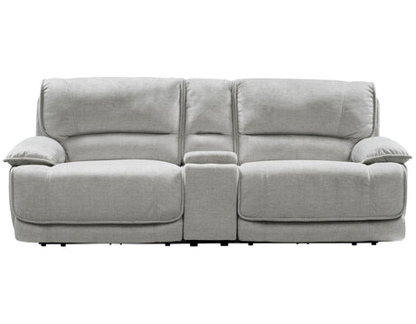 Olsen 3-Piece Dual-Power Zero-Gravity Modular Reclining Console Loveseat, Silver from Steve Silver - Luna Furniture