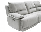 Olsen 3-Piece Dual-Power Zero-Gravity Modular Reclining Console Loveseat, Silver from Steve Silver - Luna Furniture