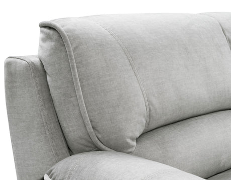 Olsen 3-Piece Dual-Power Reclining Set, Silver – Sofa, Loveseat, Recliner from Steve Silver - Luna Furniture