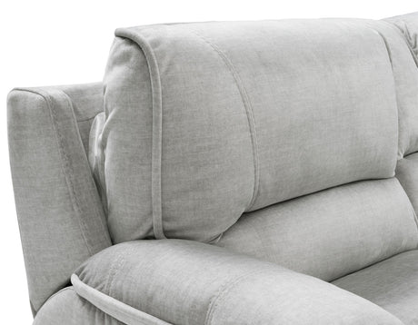 Olsen 3-Piece Dual-Power Reclining Set, Silver – Sofa, Loveseat, Recliner from Steve Silver - Luna Furniture